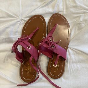 Kate Spade Fuchsia and Brown Sandals
